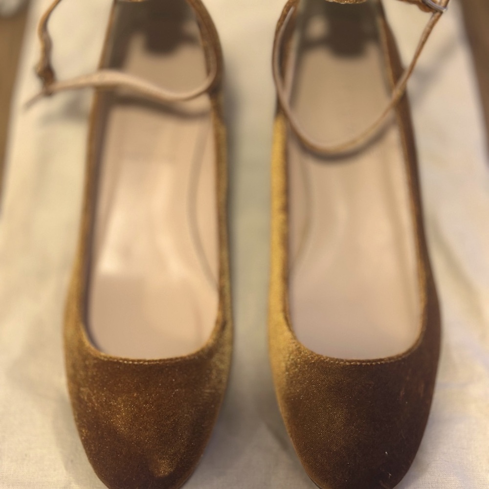 J. Crew Velvet Ankle-Strap Block Heel